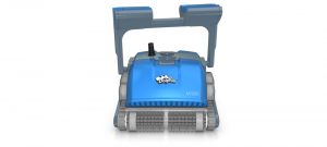 Robot pulitore per piscine Dolphin M500, colore blu.